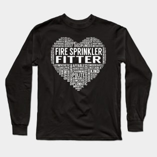 Fire Sprinkler Fitter Heart Long Sleeve T-Shirt